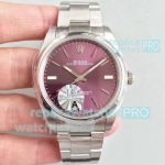 JF Factory Rolex Oyster Perpetual Replica Watch Red Grape Dial - Swiss ETA3132